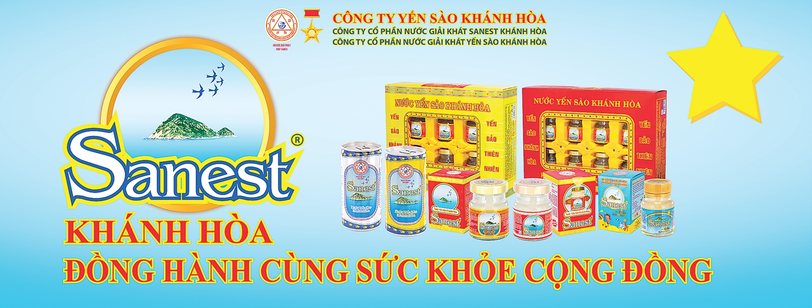 NƯỚC YẾN SÀO KHÁNH HÒA SANEST LON 190ML, KHAY 30 LON - 001K30